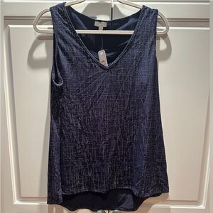 NWT Elegant Navy Sleeveless Top